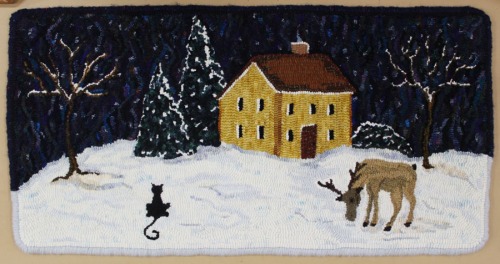 'Winter Night' hooked by Michelle Petit